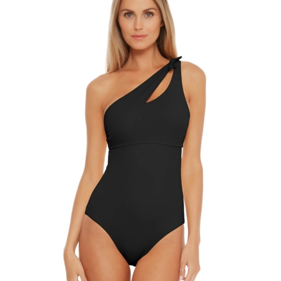 NEW Becca By Rebecca Virtue Asymmetrical One Piece Swimsuit Sz S - Picture 1 of 8